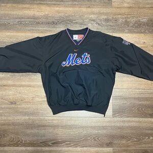vintage Mets black bomber jacket